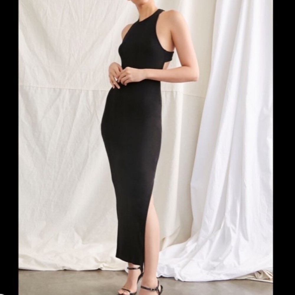 Elegant Black Sleeveless Maxi Dress